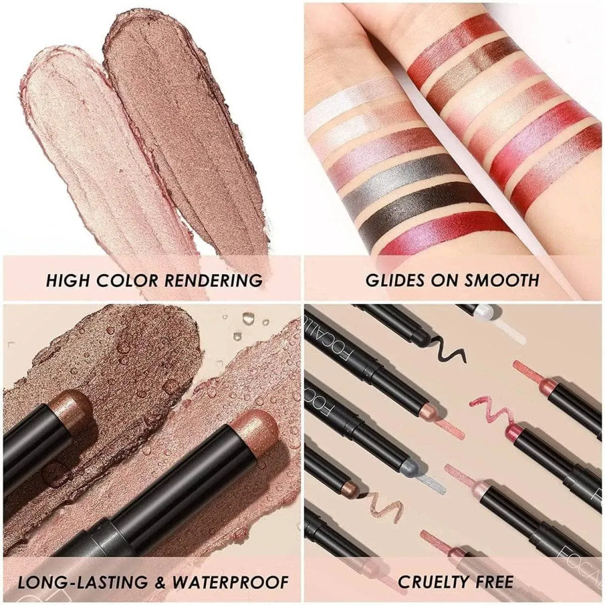 2Pcs Shimmer Cream-Eyeshadow Stick Kit（#8 & #10） - Image 7