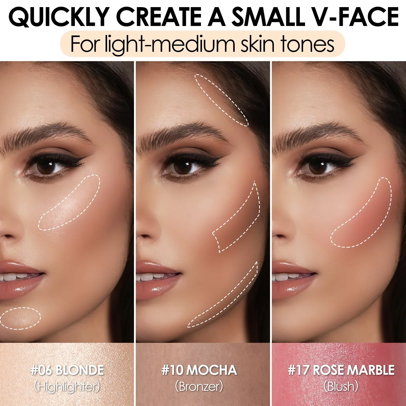 3Pcs Contour Makeup Kit - Image 27