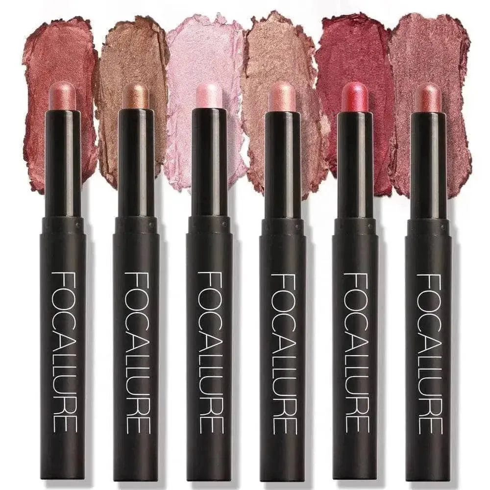 6pcs Shimmer Cream-Eyeshadow Stick Set #13-18 - Image 8